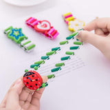 Kids Watches 4Pcs Kids Wood Watch Toy Stretchy Watches Fake Watch Wristband Bracelet Wristwatches for Boys Girls Random Styles and Colors Childrens Toys