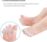 Gel Toe Separator,  Toe Spacers Rubber Toe Stretchers Used for Sports Activities, Yoga Practice & Running for Men and Women Bunion Pain Relief Toe Straightener Achilles Stretcher (1 Pair)