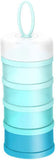 Formula Dispenser,Non-Spill Portable Stackable Baby Milk Powder Dispenser,Snack Storage Container,Bpa Free,4 Feeds (Blue)