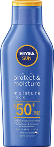 SUN Protect and Moisturising 4 Hour Water Resistant Sunscreen Lotion (400Ml) SPF 50+ Sunscreen with Vitamin E and Panthenol for Protection against UVA and UVB