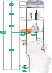 over the Toilet Storage 3 Tier,Over the Toilet Shelf,Over Toilet Bathroom Organizer,Over Toilet Shelf,Stainless Steel,Over Washer and Dryer Shelves,Bathroom Shelves over Toilet