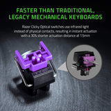 RZ03-03390100-R3M1 Huntsman Mini Optical Gaming Keyboard, Clicky Purple Switch, Black