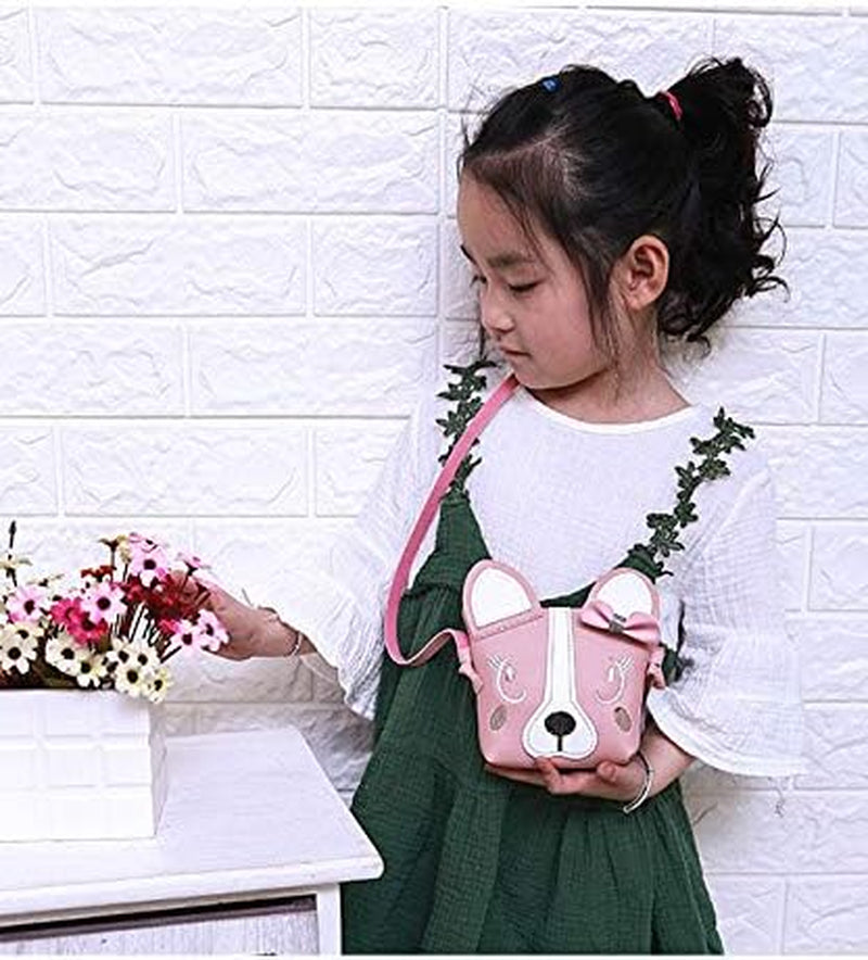 Cute Fashionable Handbag Shoulder Bags Small Coin Purse Crossbody Bags PU Leather for Children Kids Girls Toddler Baby Girls Little Girls Pink-Dog