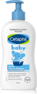 Baby Gentle Wash and Shampoo, 400Ml