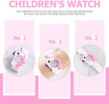 Slap Bracelet Watch 1 Set Slap Watch -Shape Slap Watch Cartoon Bracelet Necklace for Girl Girls' Watches