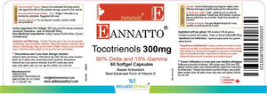 E Annatto Tocotrienols Deltagold 300Mg, Vitamin E Tocotrienols Supplements 60 Softgel Capsules, Tocopherol Free, Supports Immune Health & Antioxidant Health (90% Delta & 10% Gamma)