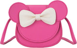 Little Girls Toddlers Mini Crossbody Shoulder Bag Coin Purse with Cute Mouse Ear Bowknot