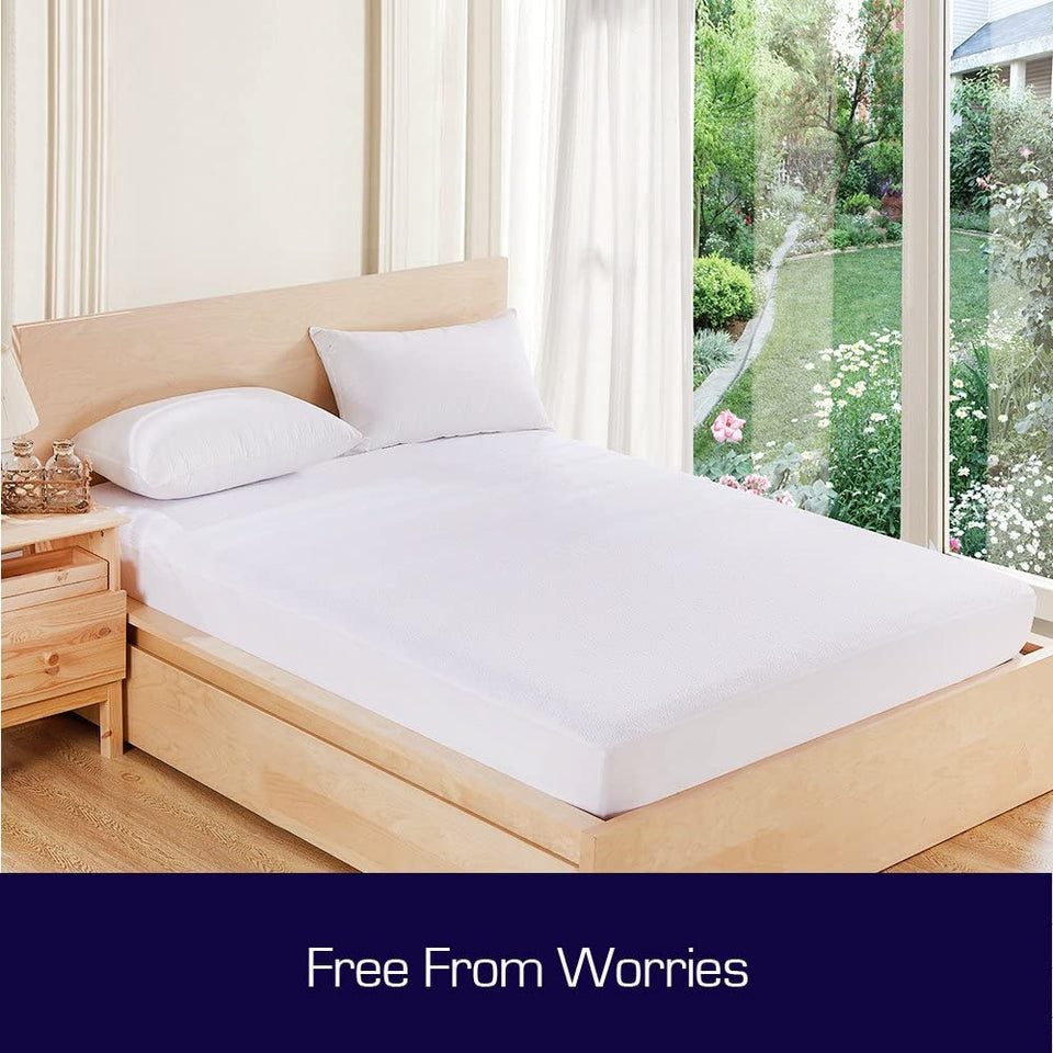 Cotton Terry Fully Fitted Waterproof Mattress Protector - 7 (Single.)