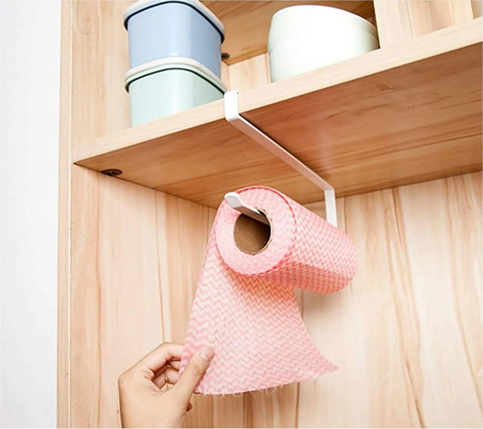 Kitchen Cabinet Cupboard under Shelf Storage Paper Towel Roll Holder Dispenser Napkins Storage Rack