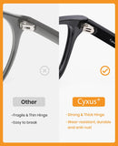 Blue Light Filter Computer Glasses for Blocking Headache [Anti Eye Eyestrain] Transparent Lens Gaming Glasses, Unisex (Men/Women)