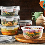 [10 Pack]  Meal Prep Containers, Salads Bowls with Leak Proof Lids - Airtight Food Storage Container, Freezer Containers, Bento Lunch Boxes for Fridge Organiser, Kitchen Storage & Organisation (10)