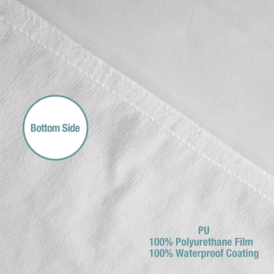 Mattress Protector - 100% Waterproof, Hypoallergenic - Premium Fitted Cotton Terry Cover - Queen (60 in X 80 In)