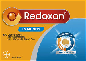 Immunity Vitamin Triple Action Formula with C, D and Zinc Orange Flavoured Effervescent, Tablets 45 Pack