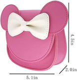 Little Girls Toddlers Mini Crossbody Shoulder Bag Coin Purse with Cute Mouse Ear Bowknot