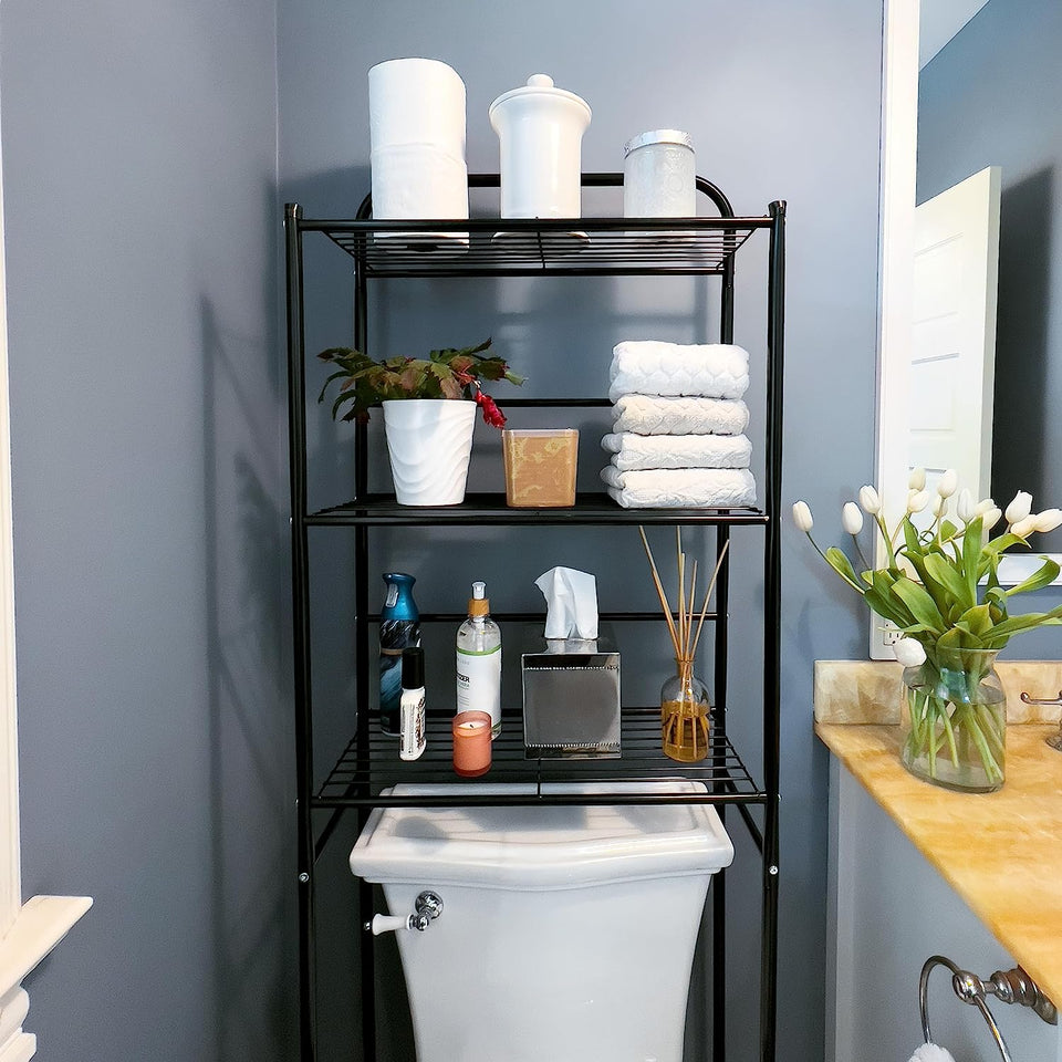 3 Tier Toilet Rack, Black