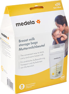 Breast Milk Storage Bags, 180Ml, Freezer Safe, Resealable, 50 Pack