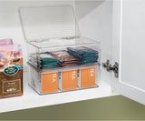 Cabinet/Kitchen Binz Stackable Kitchen Storage Container, Extra Large Plastic Storage Boxes for the Kitchen, Clear