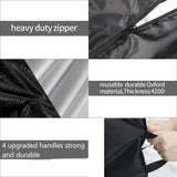 King Size Mattress Bags for Moving and Storage,Waterproof Dust-Proof Mattress Storage Bag with 4 Handles and Zipper,Reusable Mattress Cover for Outdoor Mattress Protector,Black