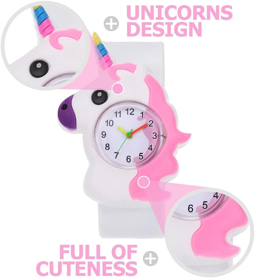 Slap Bracelet Watch 1 Set Slap Watch -Shape Slap Watch Cartoon Bracelet Necklace for Girl Girls' Watches