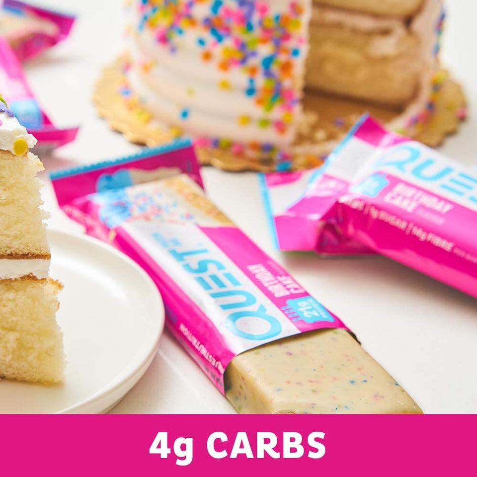 Birthday Cake Protein Bar, High Protein, Low Carb, Keto Friendly, 12 Count