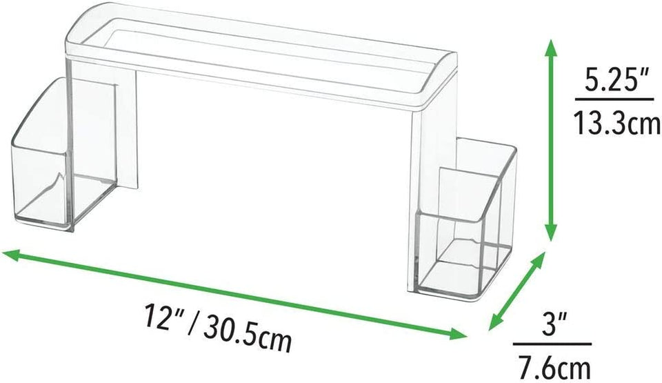 (High Rise Organizer) -  Bathroom Medicine Cabinet High-Rise Organiser for Vitamins, Medical Supplies, Makeup - Clear