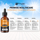 Vitamin D3 4000Iu + K2 MK7 25Μg I Orange Liquid Drops I High Strength 4000Iu D3 + 25Μg K2-30Ml Bottle I Fast Absorption I 1200 Vegetarian Drops - Made in UK by Prowise Healthcare