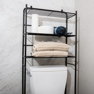 3 Tier Toilet Rack, Black