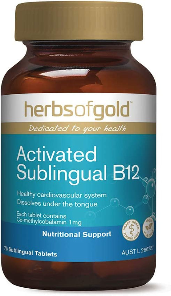 Activated Sublingual B12 75 Tablets, 75 Count