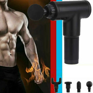 Massage Gun Percussion Massager Muscle Relaxing Therapy Deep Tissue 4 Heads AU pattanaustralia